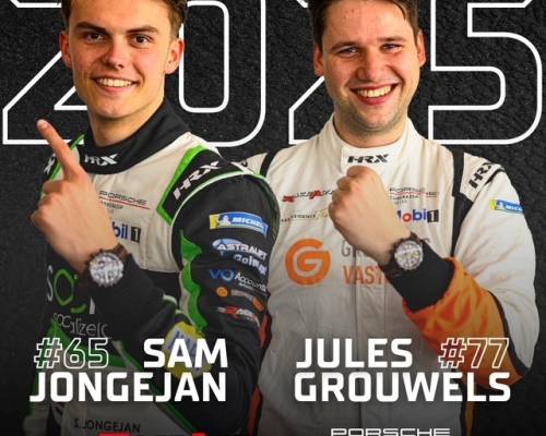 TEAM RACEART OOK IN 2025 MET JONGEJAN, GROUWELS IN PORSCHE CARRERA CUP BENELUX